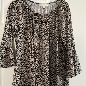 Michael Kors Leopard Print Top